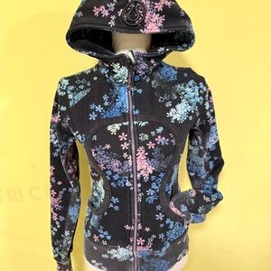 Lululemon Athletica Black Floral Ski Jacket